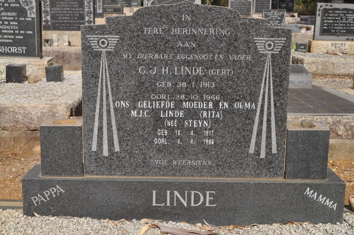 LINDE G.J.H. 1913-1966 &amp; M.J.C. STEYN 1917-1996