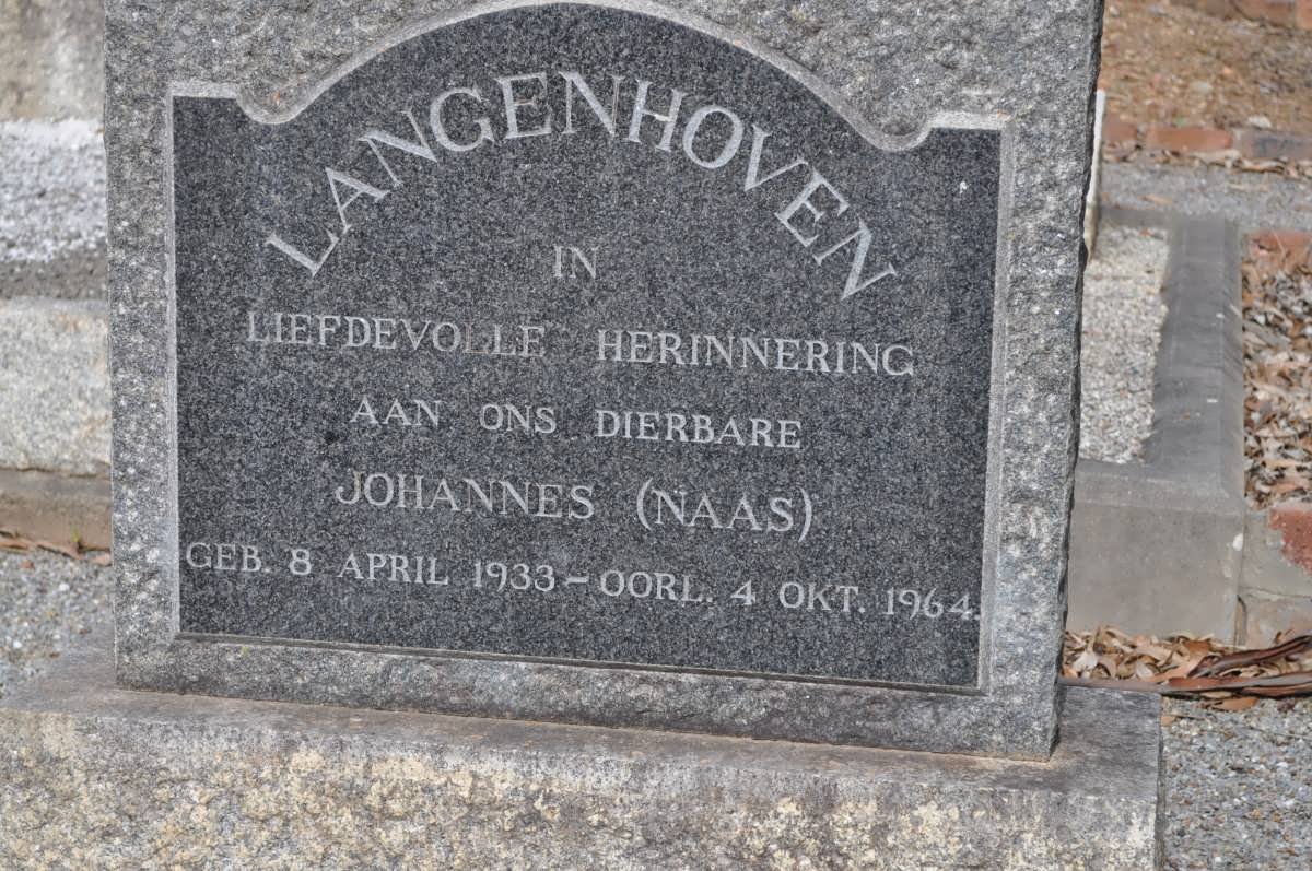 LANGENHOVEN Johannes 1933-1964