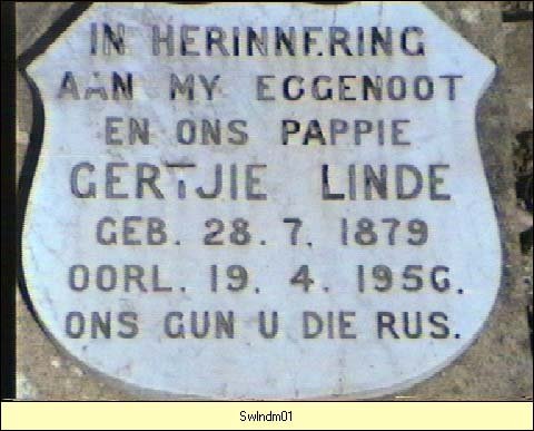 LINDE Gertjie 1879-1956