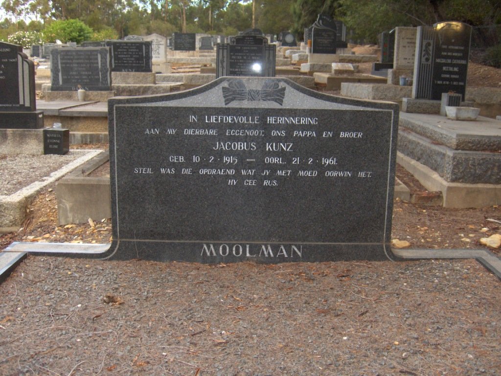 MOOLMAN Jacobus Kunz 1915-1961