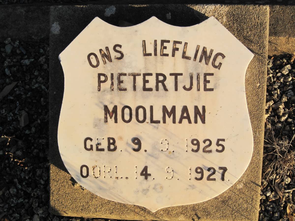 MOOLMAN Pietertjie 1925-1927