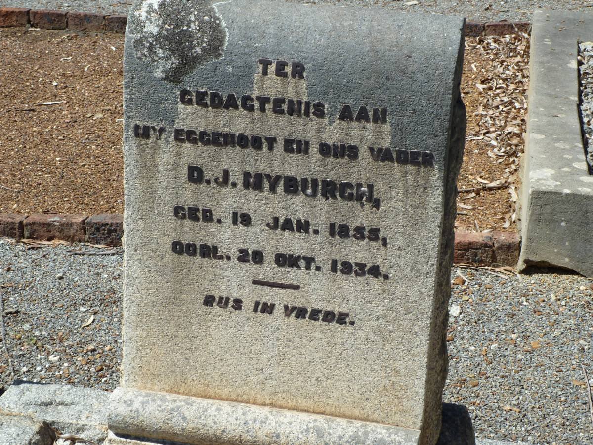 MYBURGH D.J. 1855-1934