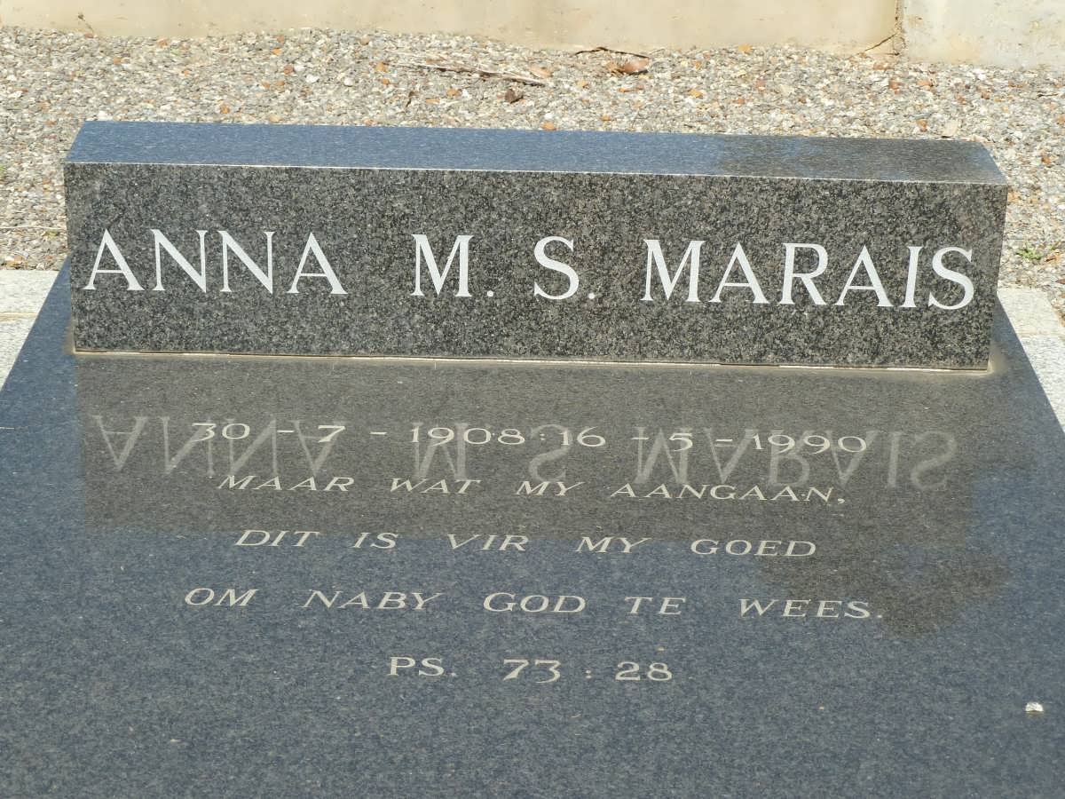 MARAIS Anna M.S. 1908-1990