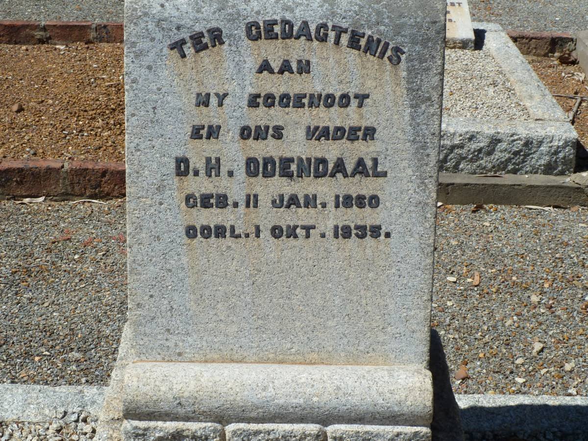 ODENDAAL D.H. 1860-1935