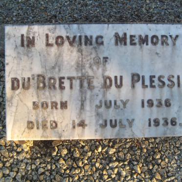 PLESSIS Du'Brette, du 1936-1936
