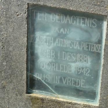 PIETERSE ELizabeth Athrista 1881-1942