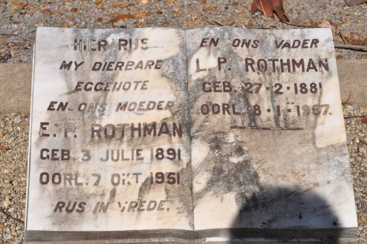 ROTHMAN L.P. 1881-1957 &amp; E.P. 1891-1951