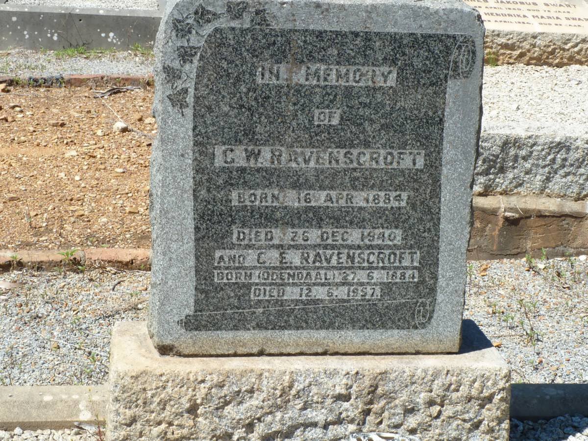 RAVENSCROFT C.W. 1884-1940 &amp; C.E. ODENDAAL 1884-1957