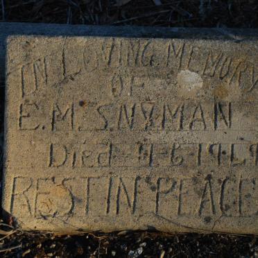 SNYMAN E.M. -1949