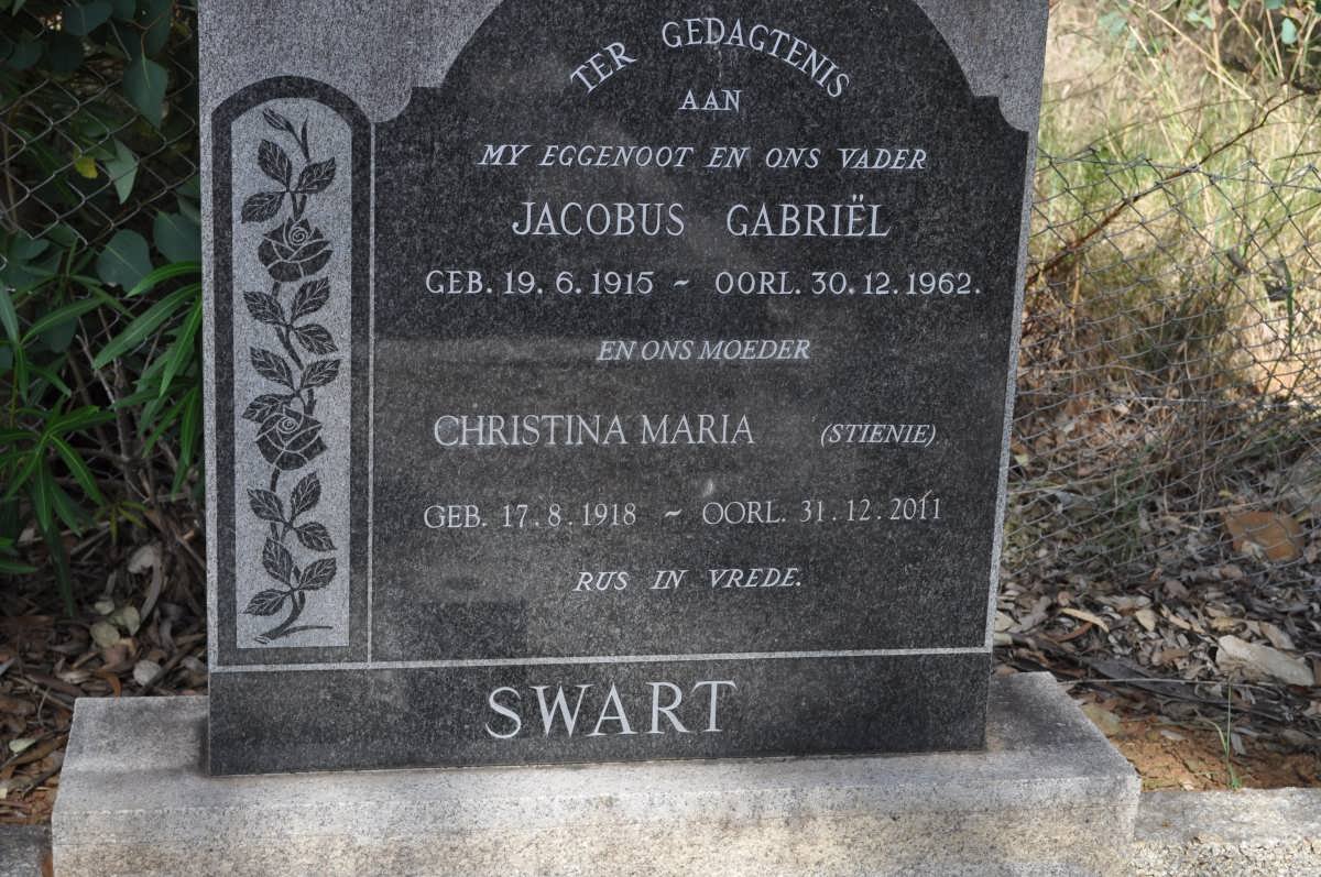 SWART Jacobus Gabriël 1915-1962 &amp; Christina Maria 1918-2011