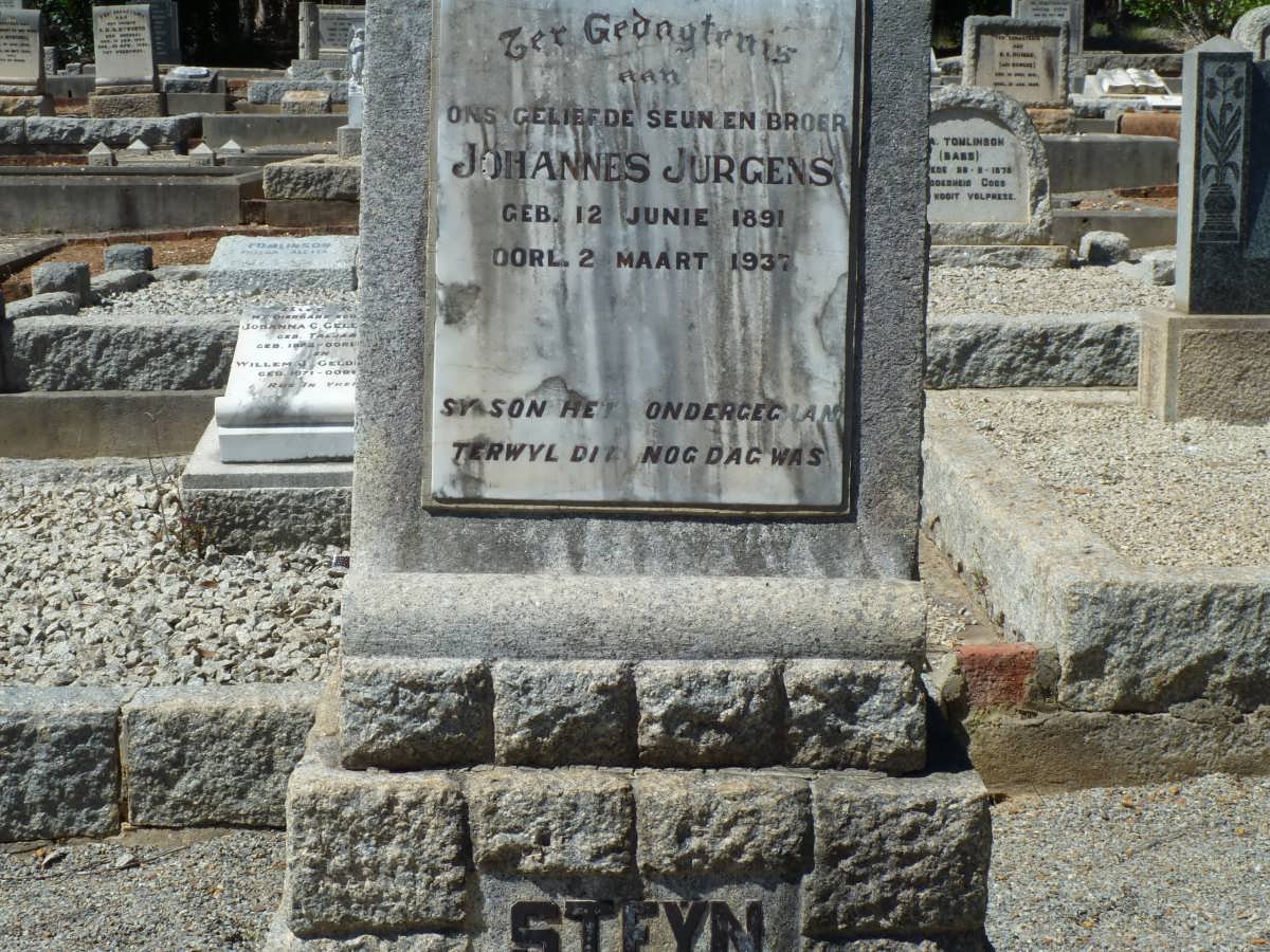 STEYN Johannes Jurgens 1891-1937