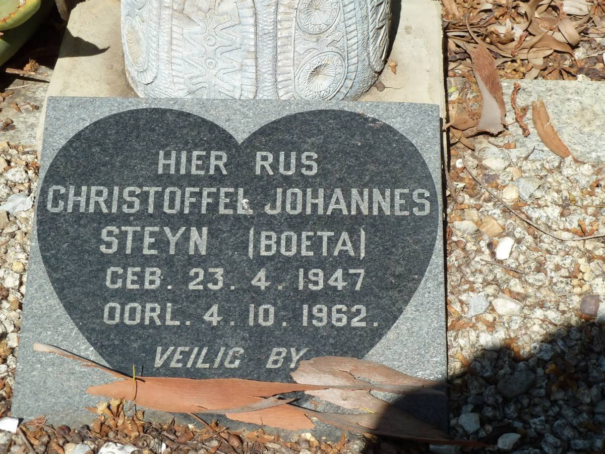 STEYN Christoffel Johannes 1947-1962