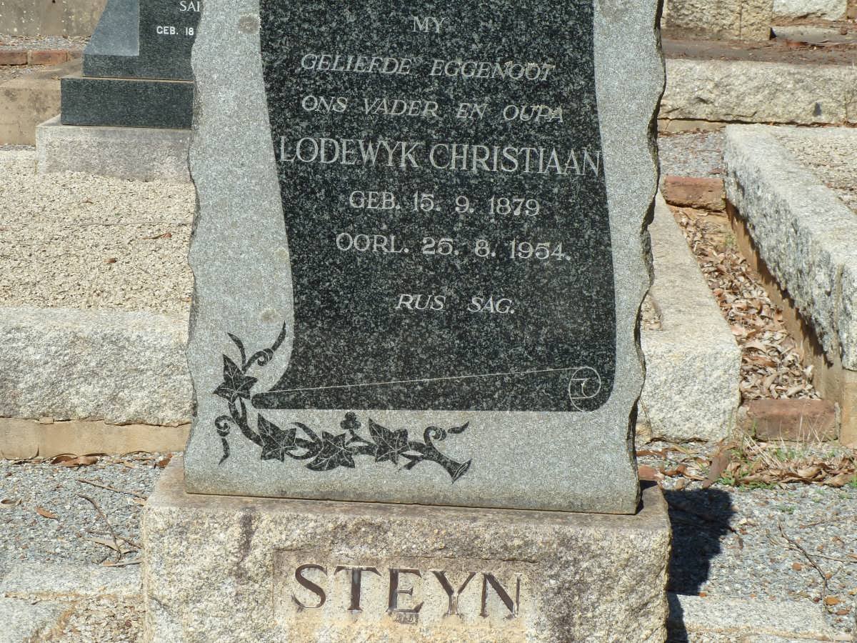 STEYN Lodewyk Christiaan 1879-1954