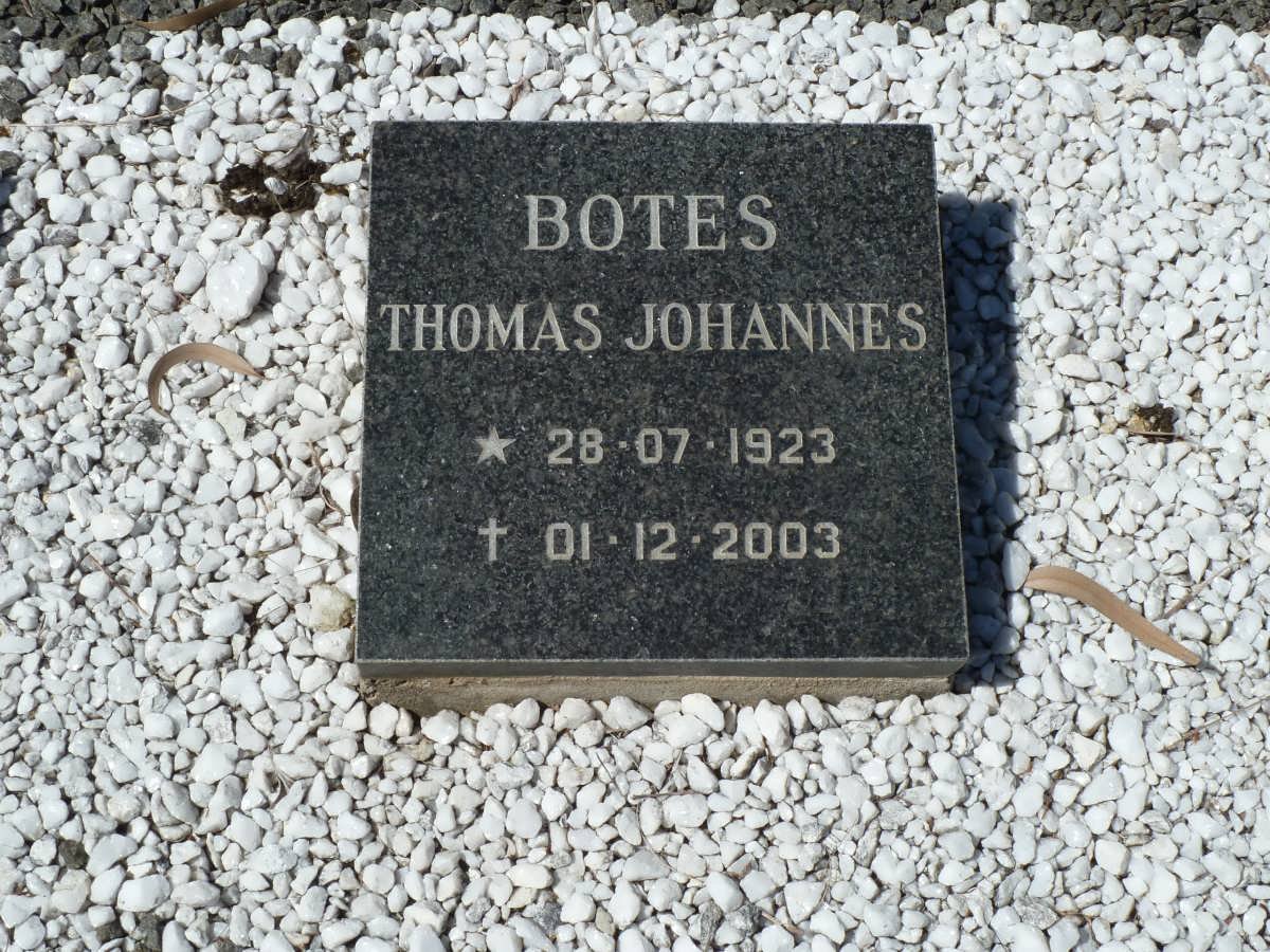 BOTES Thomas Johannes 1923-2003