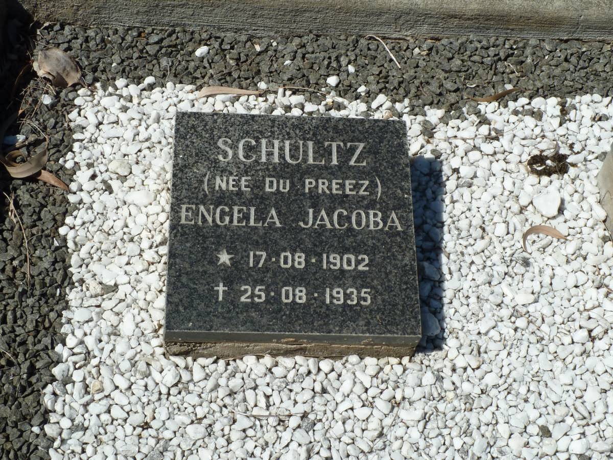 SCHULTZ Engela Jacoba nee DU PREEZ 1902-1935