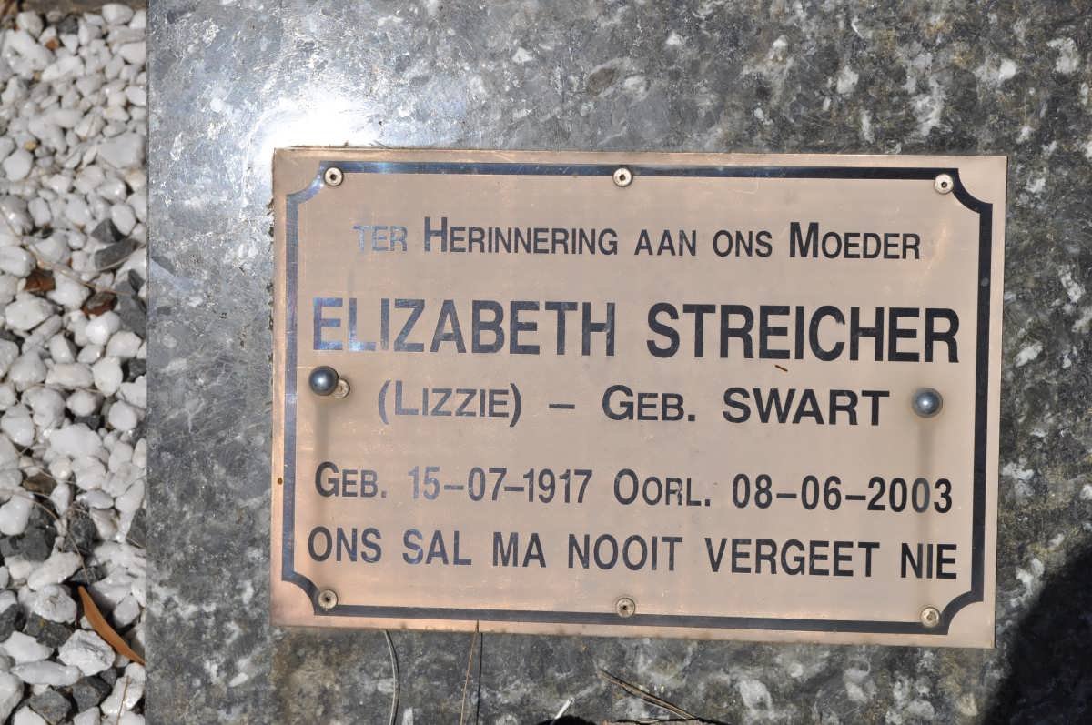 STREICHER Elizabeth nee SWART 1917-2003