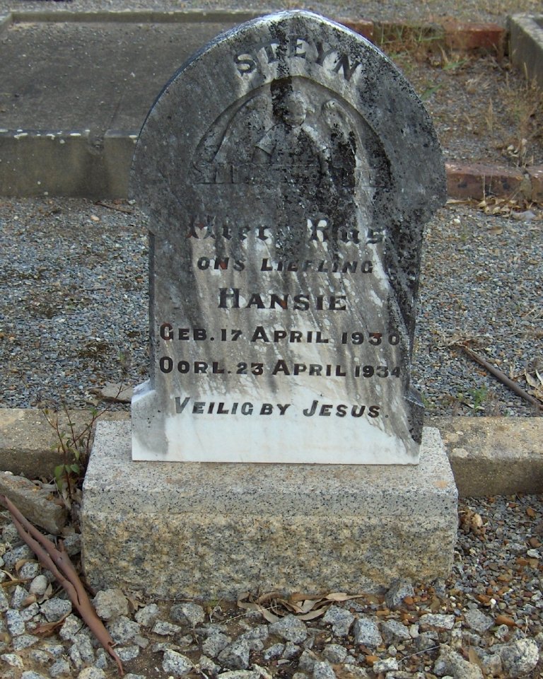STEYN Hansie 1930-1934