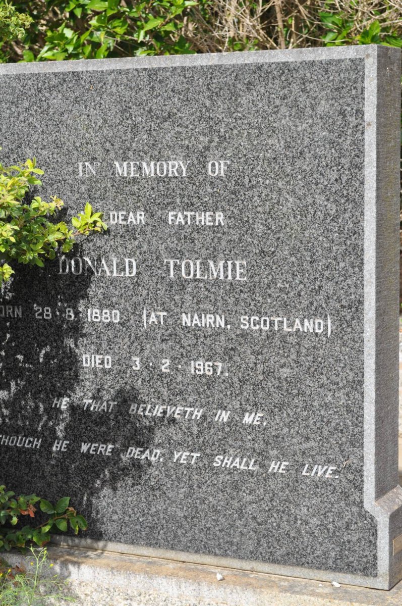 TOLMIE Donald 1880-1967