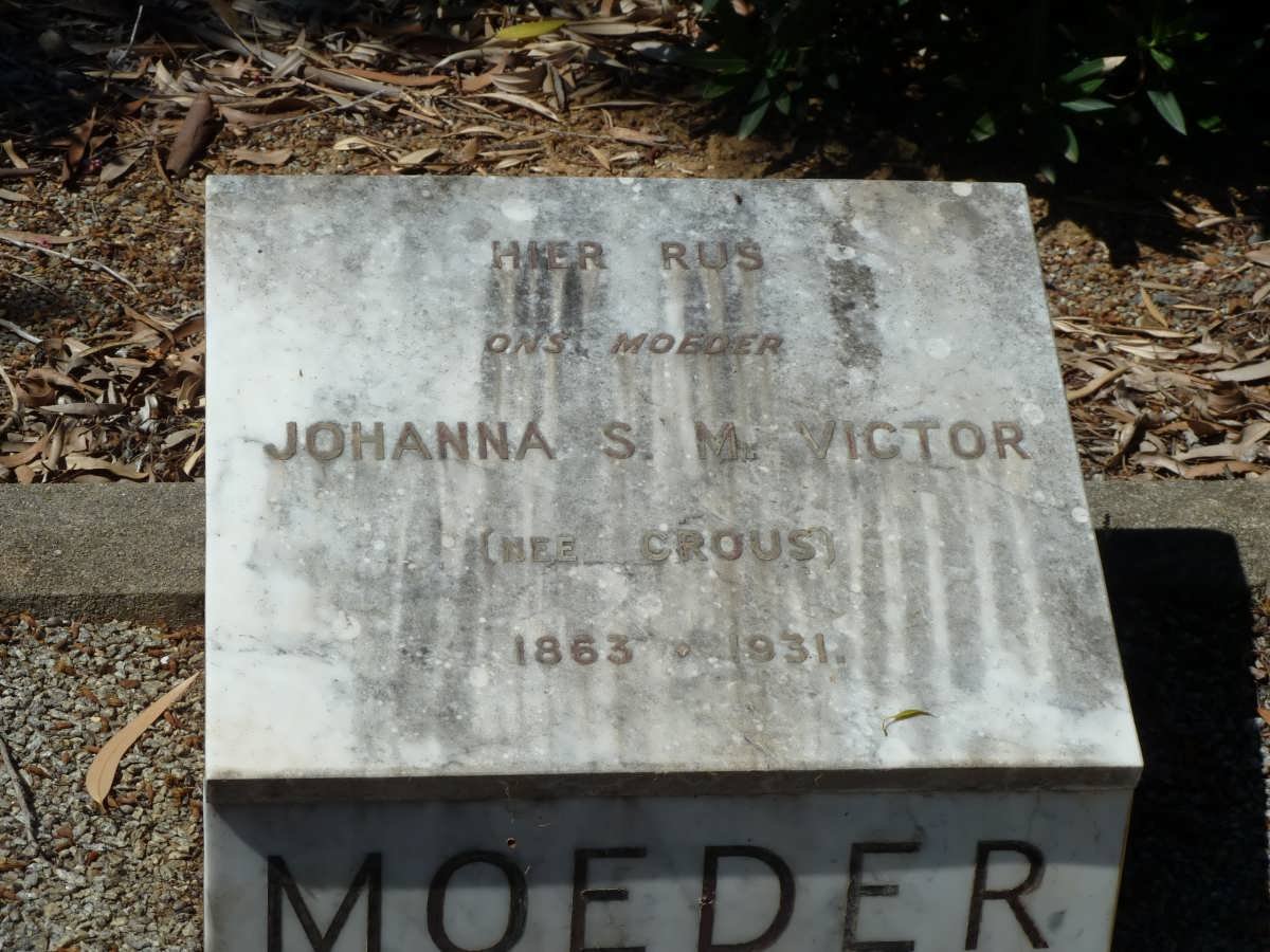 VICTOR Johanna S.M. nee CROUS 1863-1931