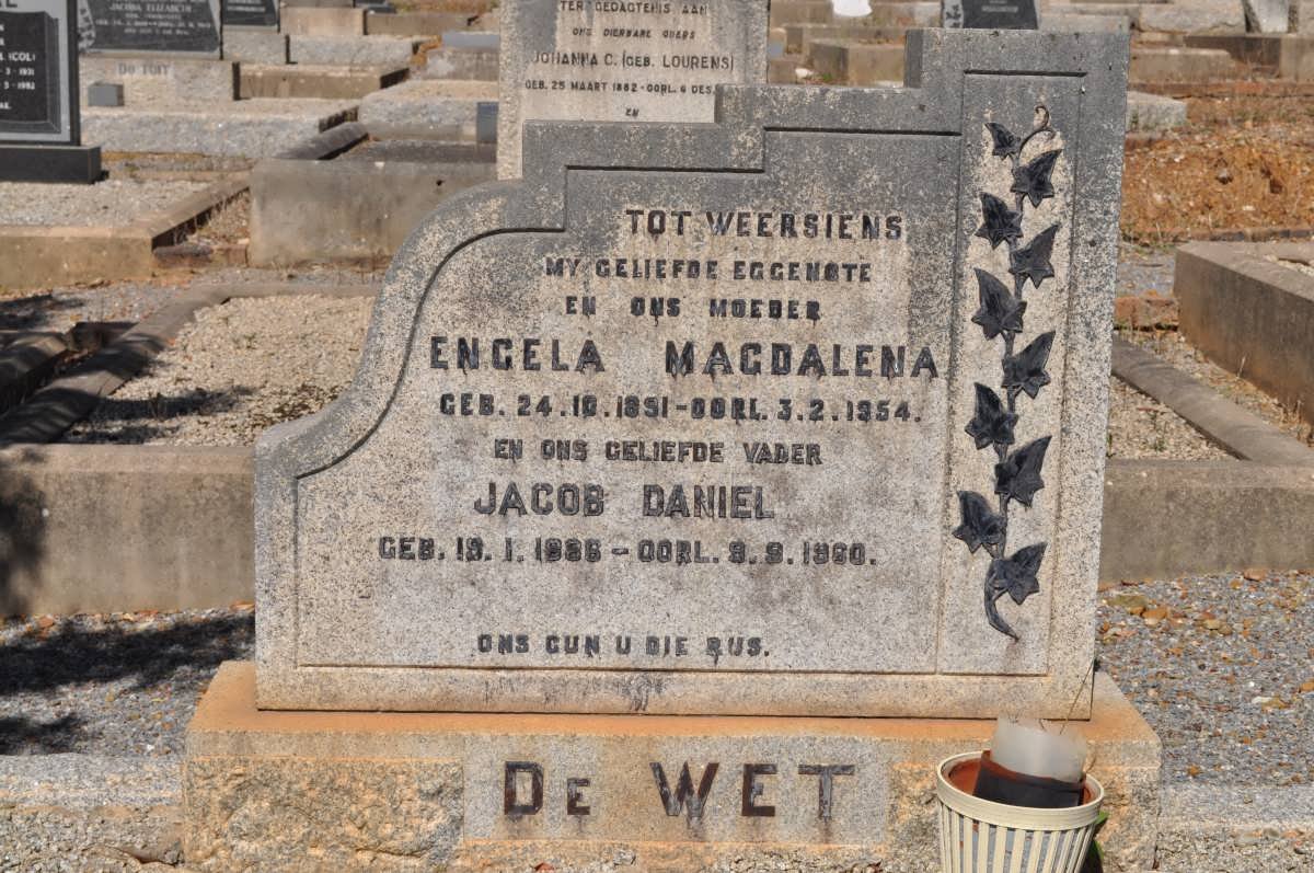 WET Jacob Daniel, de 1886-1960 &amp; Engela Magdalena 1891-1954