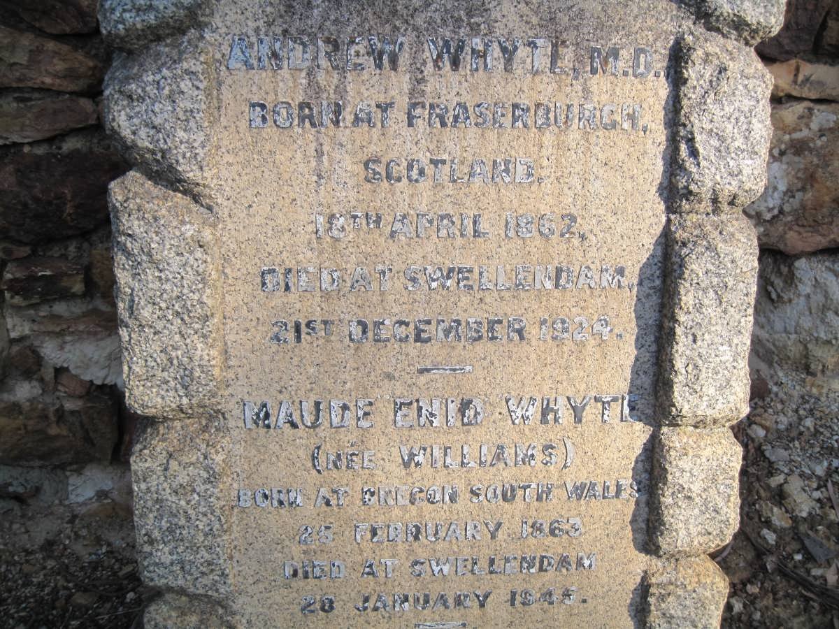 WHYTE Andrew 1862-1924 &amp; Maud Enid WILLIAMS 1863-1945