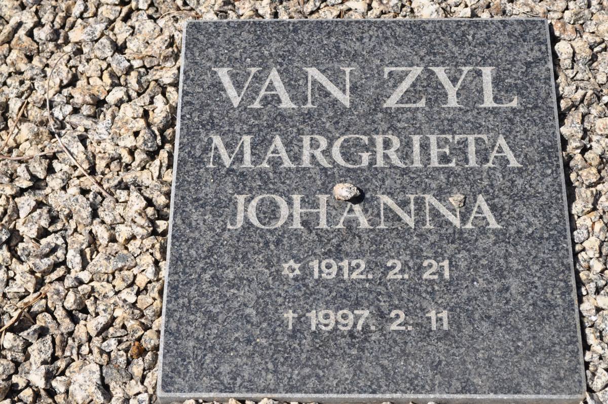 ZYL Margrieta Johanna, van 1912-1997