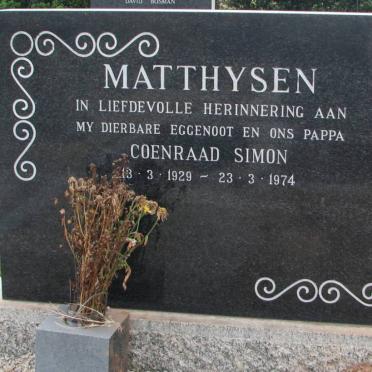 MATTHYSEN Coenraad Simon 1929-1974