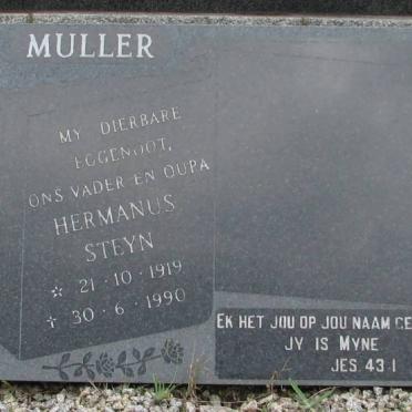 MULLER Hermanus Steyn 1919-1990