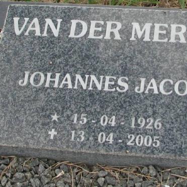MERWE Johannes Jacob, van der 1926-2005