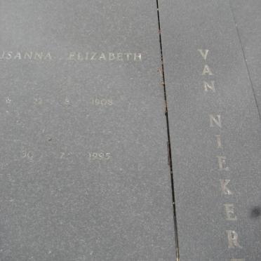 NIEKERK Jacobus Muller, van 1903-1989 &amp; Susanna Elizabeth 1908-1995