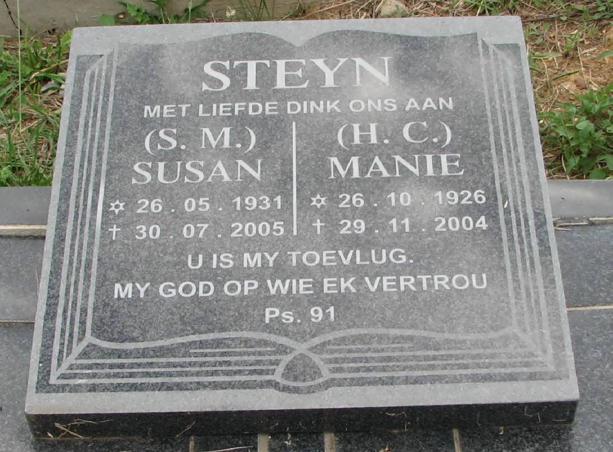 STEYN H.C. 1926-2004 &amp; S.M.1931-2005