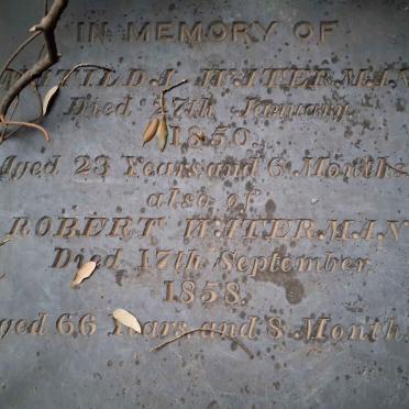 WATERMAN Robert -1858 & Matilda -1850