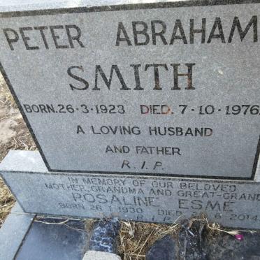 SMITH Peter Abraham 1923-1976 &amp; Rosaline Esme 1930-2014