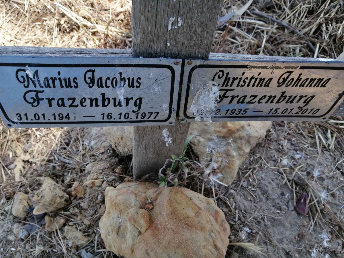 FRAZENBURG Marius Jacobus 1941-1977 &amp; Christina Johanna 1935-2010