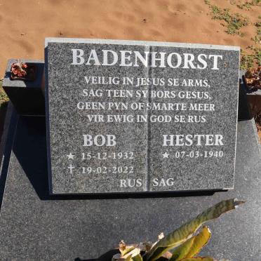 BADENHORST Bob 1932-2022 & Hester 1940-