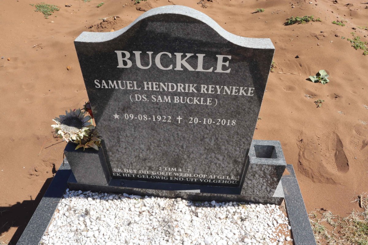BUCKLE Samuel Hendrik Reyneke 1922-2018