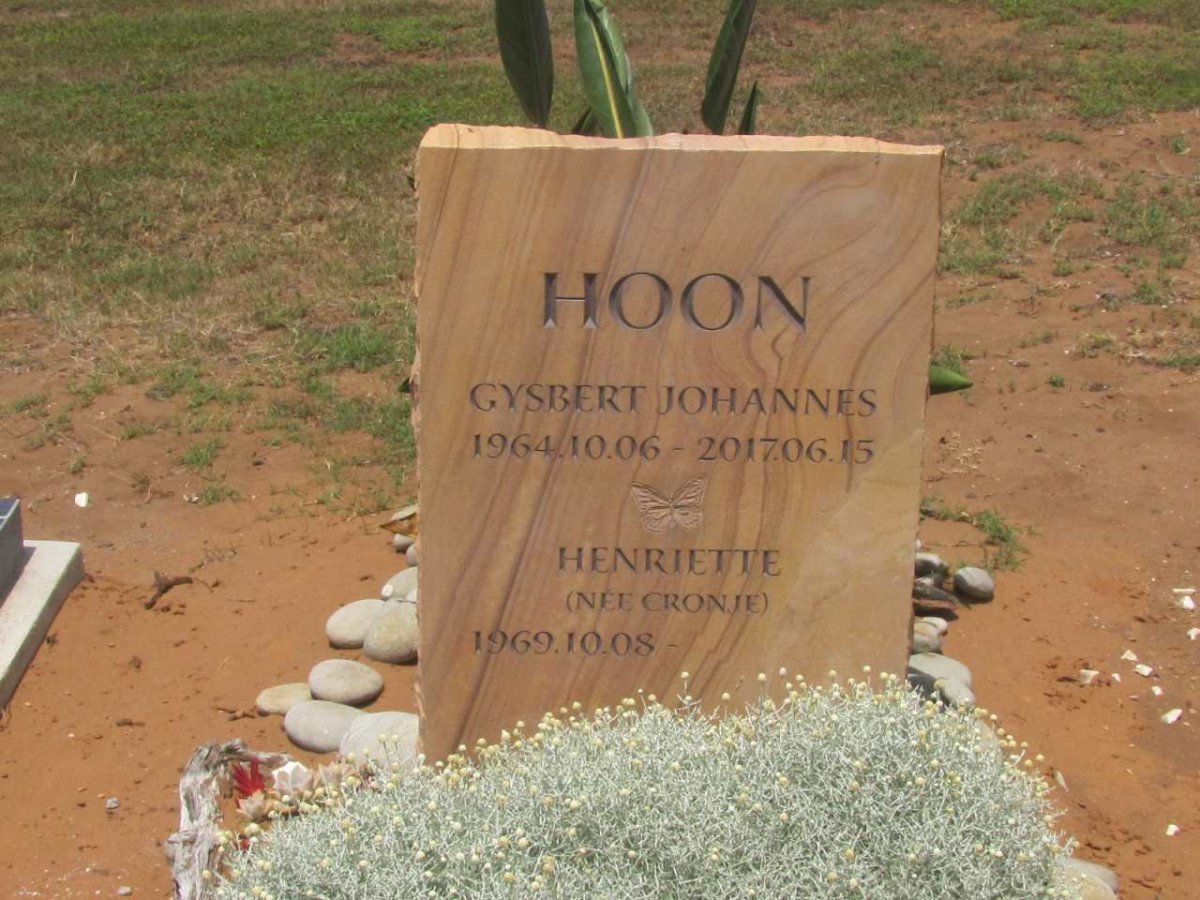HOON Gysbert Johannes 1964-2017 &amp; Henriette CRONJE 1969-
