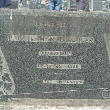 JAGER P.C., de &amp; M.M.