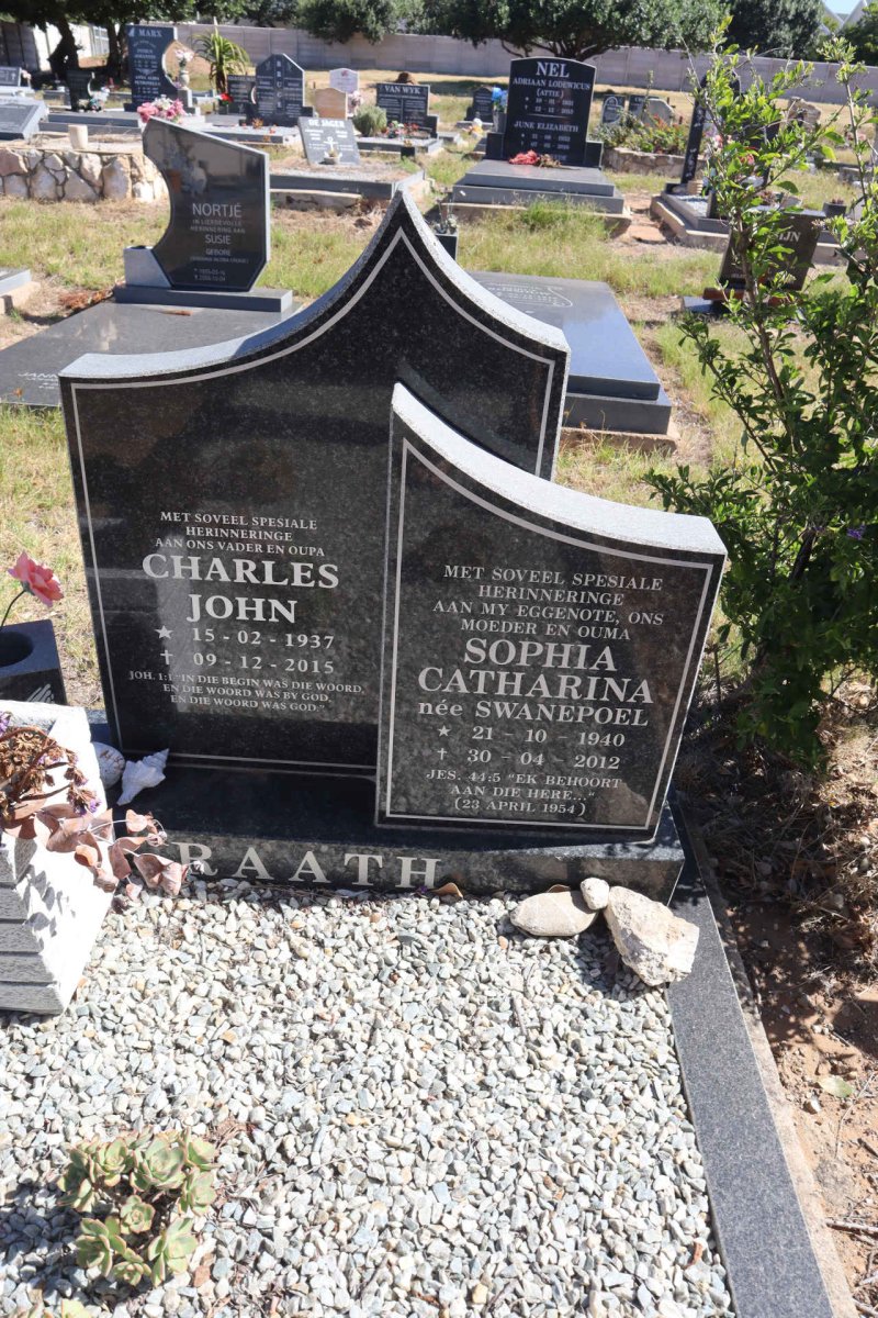 RAATH Charles John 1937-2015 & Sophia Catharina SWANEPOEL 1940-2012