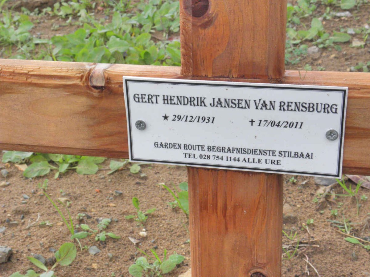 RENSBURG Gert Hendrik, Jansen van 1931-2011