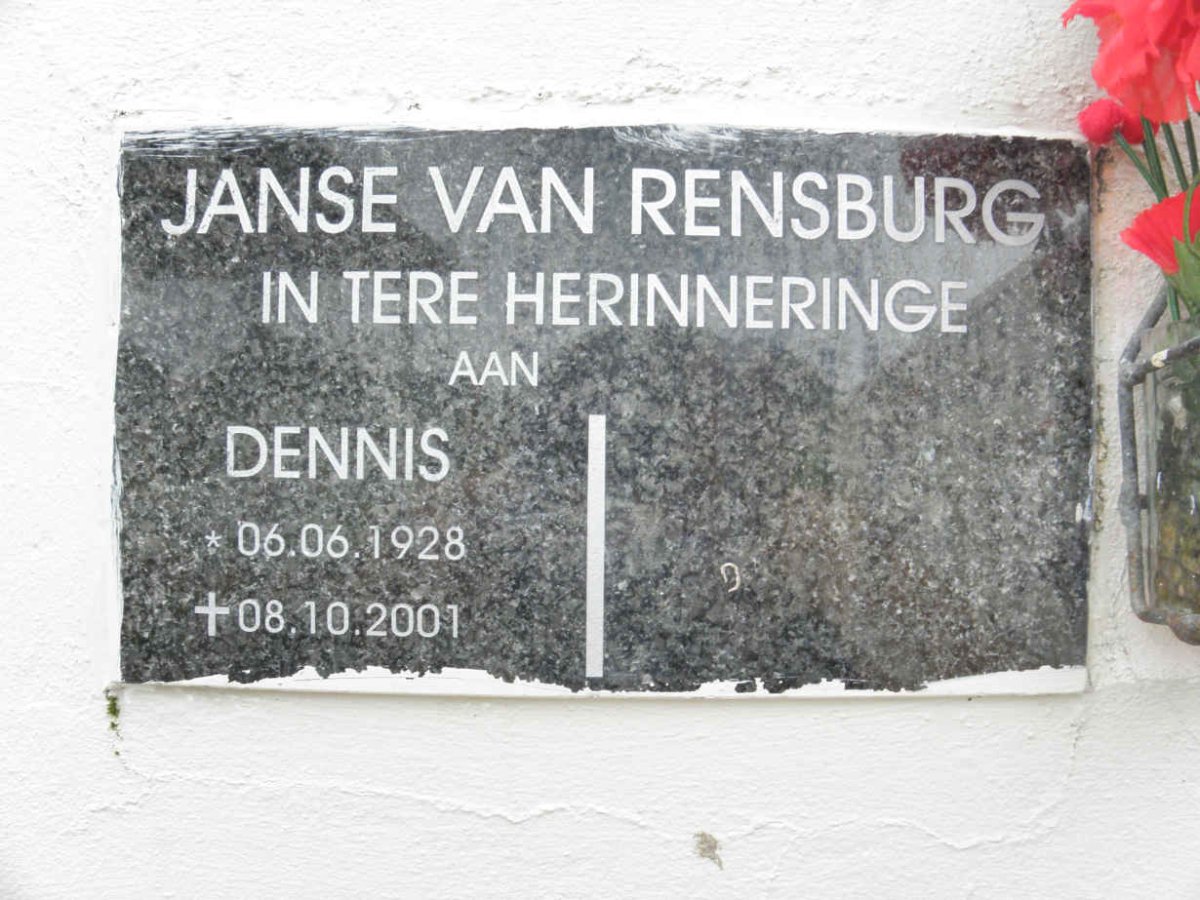 RENSBURG Dennis, Janse van 1928-2001