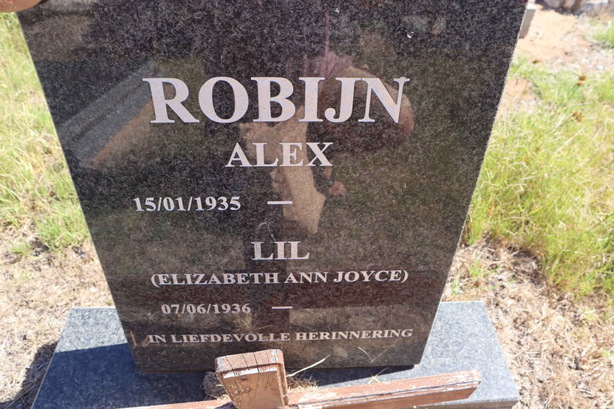 ROBIJN Alex 1935- & Elizabeth Ann Joyce 1936-
