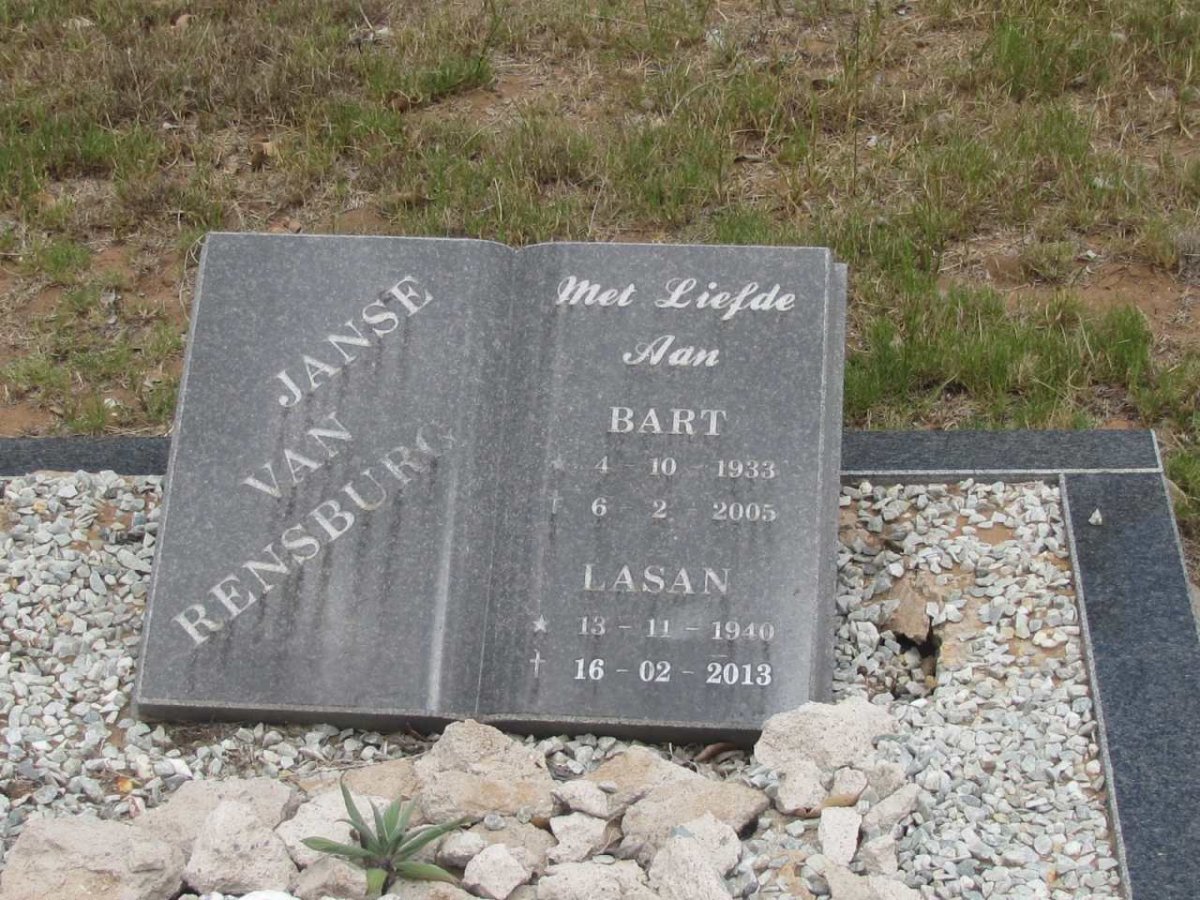 RENSBURG Bart, Janse van 1933-2005 &amp; Lasan 1940-2013
