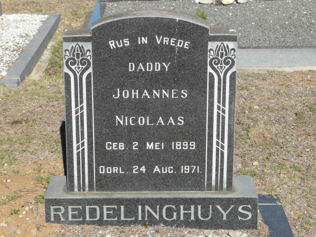 REDELINGHUYS Johannes Nicolaas 1899-1971