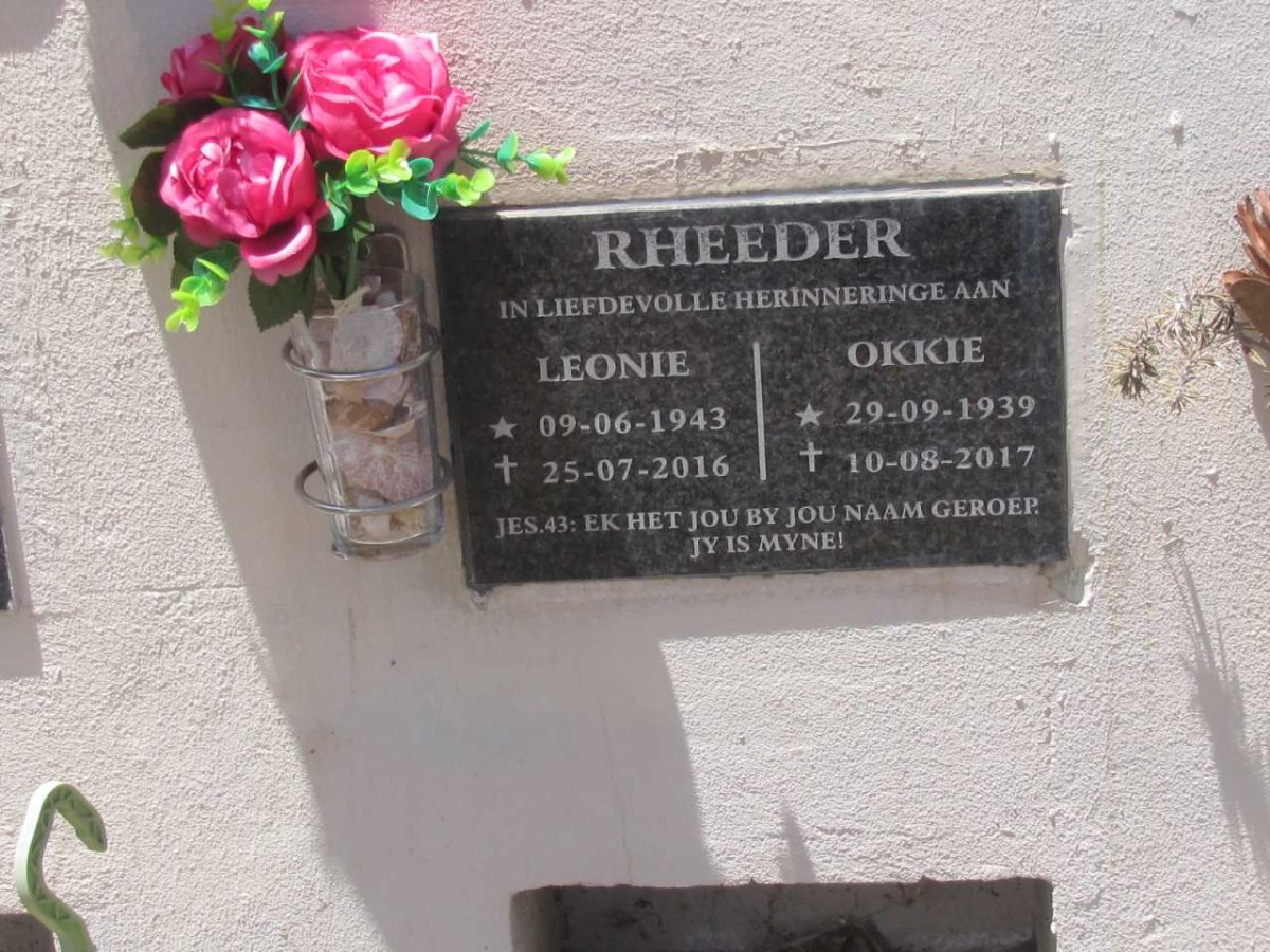 RHEEDER Okkie 1939-2017 &amp; Leonie 1943-2016