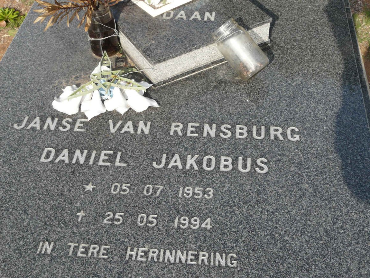 RENSBURG Daniel Jakobus, Janse van 1953-1994
