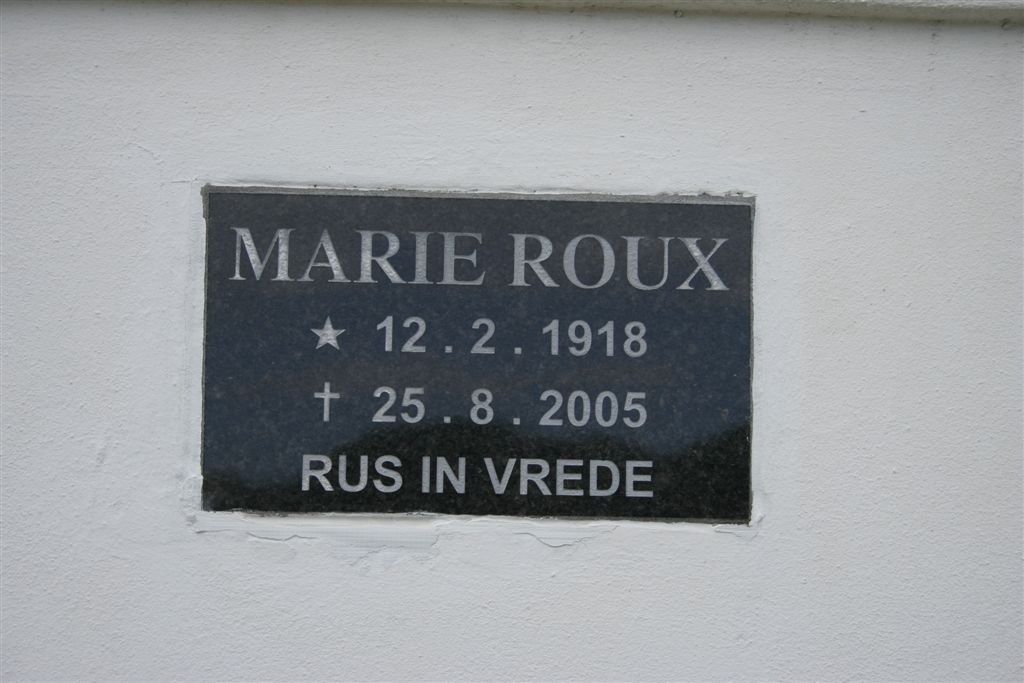 ROUX Marie 1918-2005