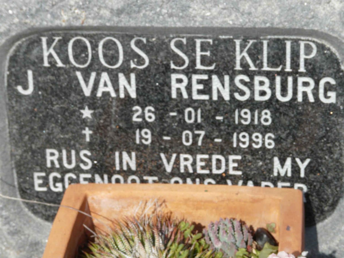 RENSBURG J., van 1918-1996