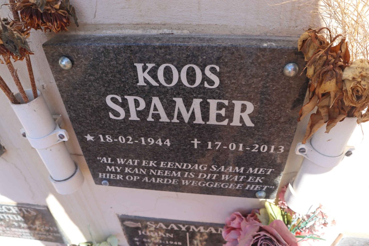 SPAMER Koos 1944-2013