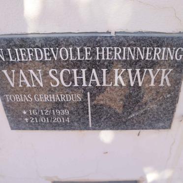 SCHALKWYK Tobias Gerhardus, van 1939-2014
